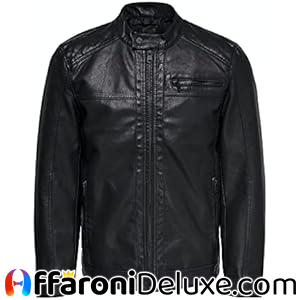 Only & Sons Giacca in pelle sintetica da uomo