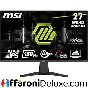 MSI MAG 275QF Monitor Gaming 27" WQHD