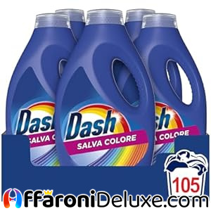 Dash Detersivo Liquido Lavatrice, 105 Lavaggi (21x5)
