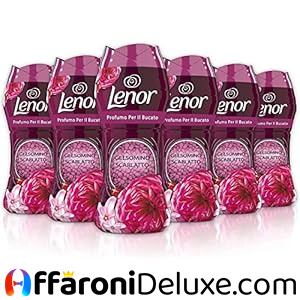 Lenor Profumatore Bucato Perle, Gelsomino Scarlatto, Confezione Da 6 (6 X 210 G)