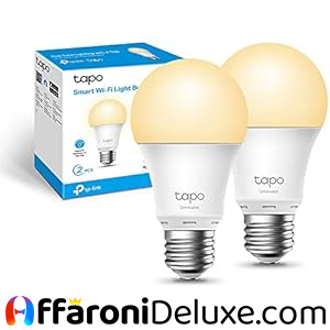 Tapo L510E, 2 Lampadine Wi-Fi E27 806 Lumen 9W