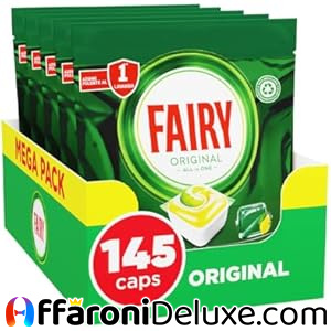 Fairy Detersivo Pastiglie Lavastoviglie Brillantante, 145 Capsule