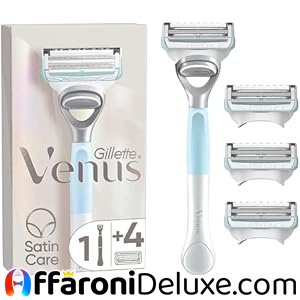 Gillette Venus Rasoio Da Donna + 4 Lamette Di Ricambio