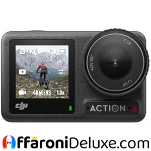 DJI Osmo Action 4 Combo Essenziale, Action camera impermeabile 4K/120fps con sensore 1/1.3”