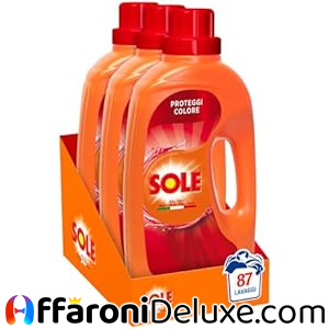 Sole Detersivo Lavatrice Proteggi colore 87 Lavaggi (Confezione da 3 x 29 lavaggi)