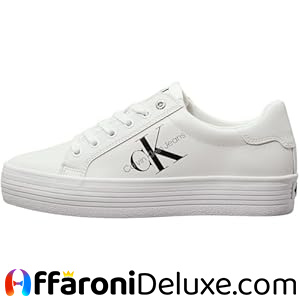 Calvin Klein Vulc Flatform Laceup Low Lth, Sneaker vulcanizzate Donna