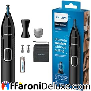 Philips Nose Trimmer rifinitore a batteria per naso, orecchie e sopracciglia, nero