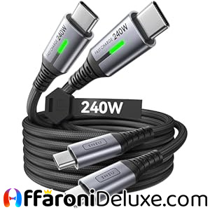 INIU 240W Cavo USB C a USB C, 2 Pezzi 2m