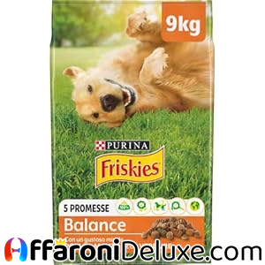 Purina Friskies Balance Crocchette per Cani Adulti con Pollo, Manzo e Verdure Sacco da 9kg