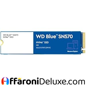 WD Blue SN570 1TB M.2 PCIe NVMe SSD, con velocità di lettura fino a 3500 MB/s