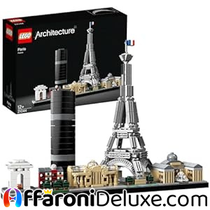 LEGO Architecture Parigi Set con Torre Eiffel e Museo del Louvre da Costruire