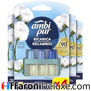 Ambi Pur 3Volution, 4 Ricariche Profumatore per Ambienti