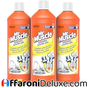 Mr Muscle 3 Potenti Detergenti per Scarichi per Tubi e Scarichi 1000 ml