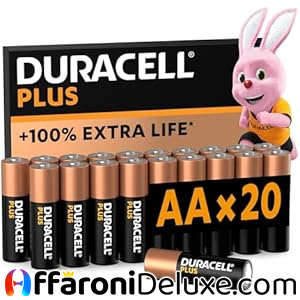 Duracell Plus 20 Pile Alcaline AA 1.5V