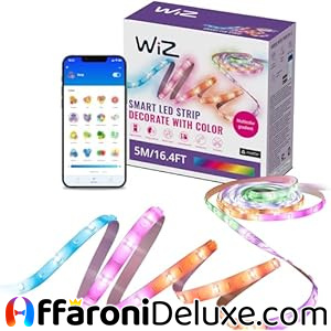 WiZ Striscia LED RGBIC 5m, 16 milioni di colori + sfumature di bianco