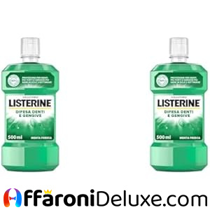 Listerine 2 collutorio per la difesa di denti e gengive 500ml