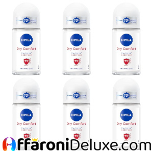 NIVEA Dry Comfort Deodorante Roll on 6 x 50 ml