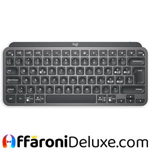 Logitech MX Keys Mini Tastiera Illuminata Wireless, USB-C, Compatibile con Apple/macOS/iOS/Windows/Linux/Android