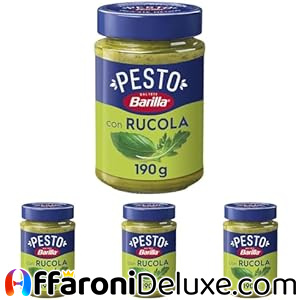 Barilla 4x Pesto con Basilico e Rucola, Senza Glutine 190 g