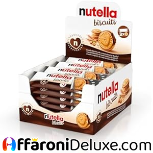 Nutella Biscuits 84 Croccanti Biscotti con un Cremoso Ripieno di Nutella, 28 Confezioni Monoporzione da 41,4 gr