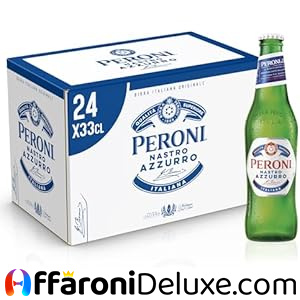 Peroni Nastro Azzurro, Cassa con 24 Bottiglie di Birra da 33 cl