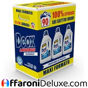 Deox Detersivo Lavatrice Liquido Classico 1500 ml x 3 Confezioni
