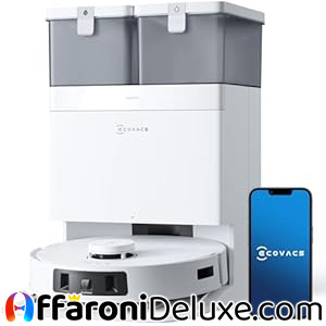 Ecovacs Deebot T30C Pro Omni Robot Aspirapolvere Lavapavimenti con Stazione Pulizia 12800Pa