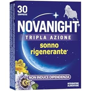 Novanight Tripla Azione Melatonina per Dormire (30 Compresse)
