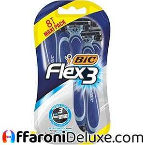 BIC Flex 3 Rasoio da uomo, confezione da 8