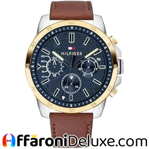 Tommy Hilfiger Orologio Analogico Multifunzionale al Quarzo per Uomo