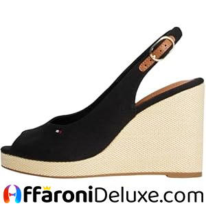 Tommy Hilfiger Flag High Wedge Espad Slingback, Espadrillas Zeppa Donna