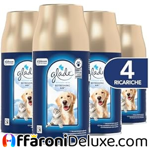 Glade Automatic Spray Ricarica Profumatore per Ambienti, 4 Ricariche da 269 ml