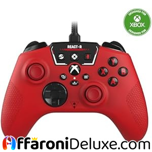 Turtle Beach React-R Rosso Controller di gioco cablato per Xbox o PC