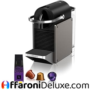 Krups XN306TK Nespresso Pixie Titan, Macchina per caffè Espresso