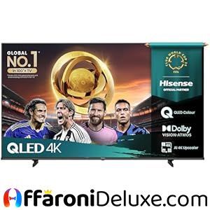 Hisense TV 65" QLED 4K 2025 65E78Q, Smart TV