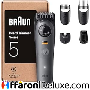 Braun Regolabarba Uomo Series 5, Rasoio Elettrico Barba