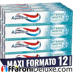 Aquafresh Intense White Dentifricio con Effetto Sbiancante 12x75 ml