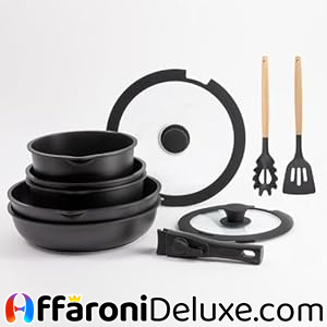 Bergner Easy Click Set 10 Pezzi Padelle e casseruole