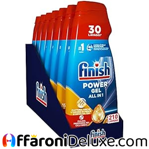 Finish Powergel Detersivo Lavastoviglie Anti-Odore – 210 Lavaggi (7x30)