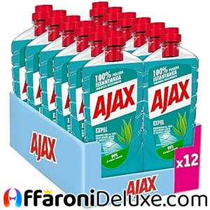 Ajax Detersivo Pavimenti Expel Multisuperficie, 12 x 950 ml