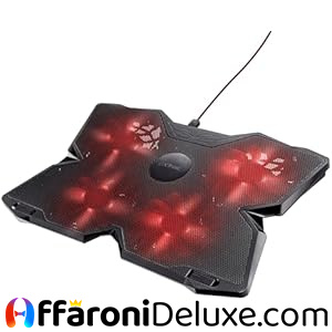Trust Gaming GXT 278 Yozu Base di Raffreddamento per Laptop fino a 17.3", 4 Ventole LED