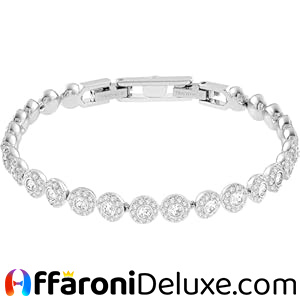 Swarovski Una Angelic Bracciale con Cristalli Clear e Placcatura Rodio