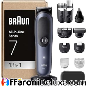 Braun Series 7 AIO7565 Rifinitore All-In-One 13-in-1 con Lama ProBlade e Tecnologia AutoSense