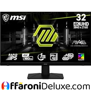 MSI MAG 322UPF Monitor Gaming 32" UHD IPS Rapid 160 Hz / 1 ms GtG con DisplayHDR 400
