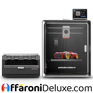 ANYCUBIC Kobra S1 Combo Stampante 3D Multicolore con Sistema di Asciugatura Integrato, 600 mm/s, Area di Stampa 250x250x250 mm