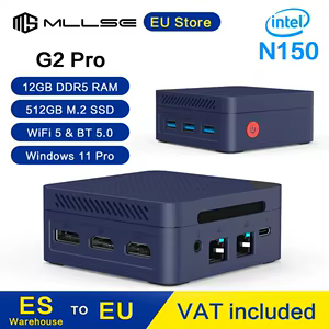 MLLSE G2 Pro Mini PC Intel Twin Lake N150, 12GB LPDDR5 RAM, 512GB SSD, WiFi 5, Bluetooth 5.0, Windows 11