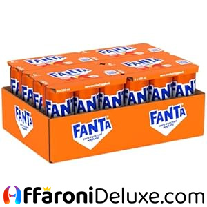 Fanta Zero Zuccheri Gusto Arancia, con Succo di Arance Italiane – 24 Lattine da 330 ml