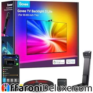 Govee LED TV Retroilluminazione 3 Lite RGBICW con Fotocamera e Controllo Vocale
