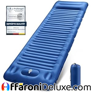 JEMULICE Materassino Campeggio Autogonfiabile 12 CM con Cuscino Integrato