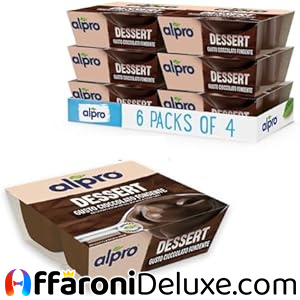 ALPRO Dessert 100% Vegetale al Gusto Cioccolato Fondente, Cremoso e Goloso (6x4x125 g)
